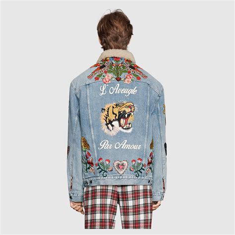 gucci jean jacket women's|gucci jean jackets men's.